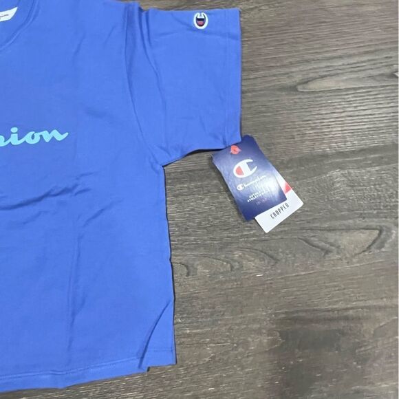 NWT Champion Periwinkle Blue Graphic Crop Top - Size XS - Picture 4 of 5